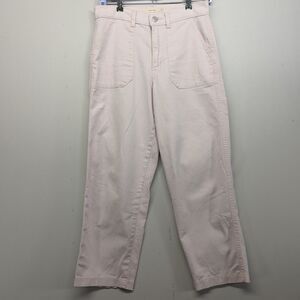 Levi's Women 27 Light Pink Utility Slim Fit Mid Rise Ankle Pants Straight Leg
